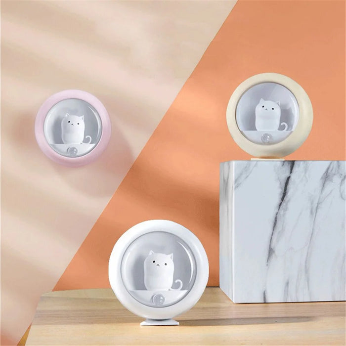 Infrared Sensor Night Light Creative Lovely Cat Decor Mini Night Lamp - Yellow - 2