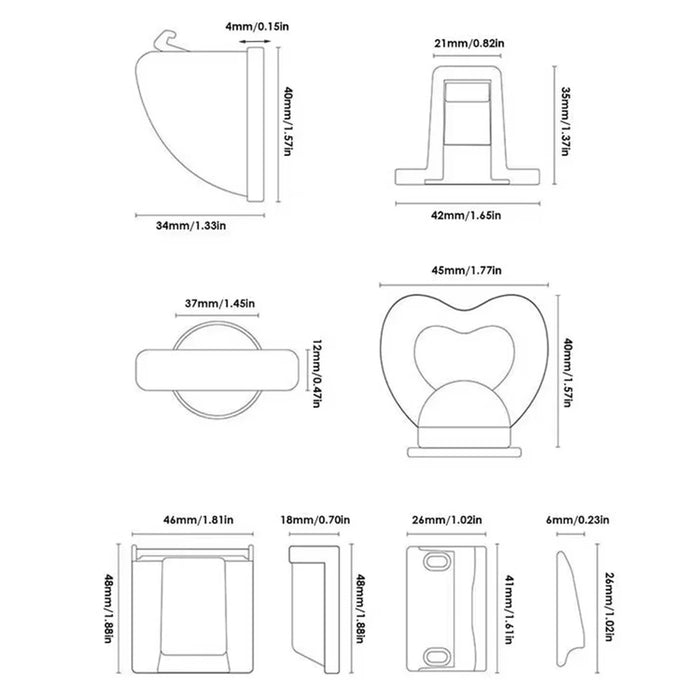 6Pcs Magnetic Cupboard Lock with Key Child Safety Lock for Kitchen Cabinets and Drawers - 6