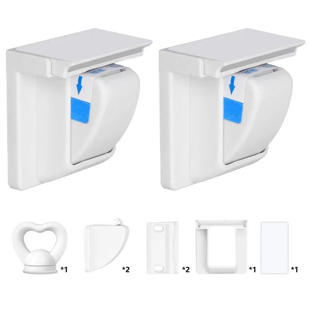 2Pcs Magnetic Cupboard Lock with Key Child Safety Lock for Kitchen Cabinets and Drawers - 1