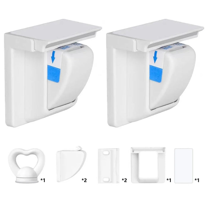 2Pcs Magnetic Cupboard Lock with Key Child Safety Lock for Kitchen Cabinets and Drawers - 1