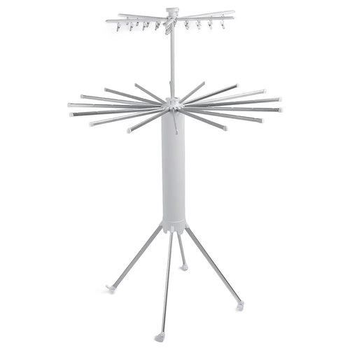 Dual Layer Foldable Floor-Standing Octopus Clothes Drying Rack Household Multi-Head Clothes Drying Rack - White - 1