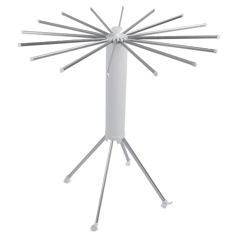 Single Layer Foldable Floor-Standing Octopus Clothes Drying Rack Household 16-pole Clothes Drying Rack - White - 1