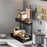 Dual Layer L-Shape Pull-Out ABS Storage Rack Height Adjustable Kitchen Countertop Under Sink Organizer - 4