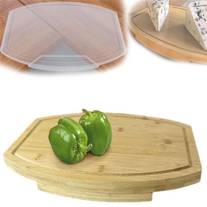 Corner Cutting Board for Kitchen Countertop Space Saving Bamboo Wood Corner Chopping Block (BPA Free, No FDA) - 1