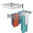 Wall Mounted Folding Clothes Drying Rack 80cm 7 Rods Stainless Steel Towel Hanger Extendable Shelf - 1