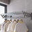 Wall Mounted Folding Clothes Drying Rack 80cm 7 Rods Stainless Steel Towel Hanger Extendable Shelf - 3