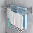 Wall Mounted Folding Clothes Drying Rack 80cm 7 Rods Stainless Steel Towel Hanger Extendable Shelf - 4