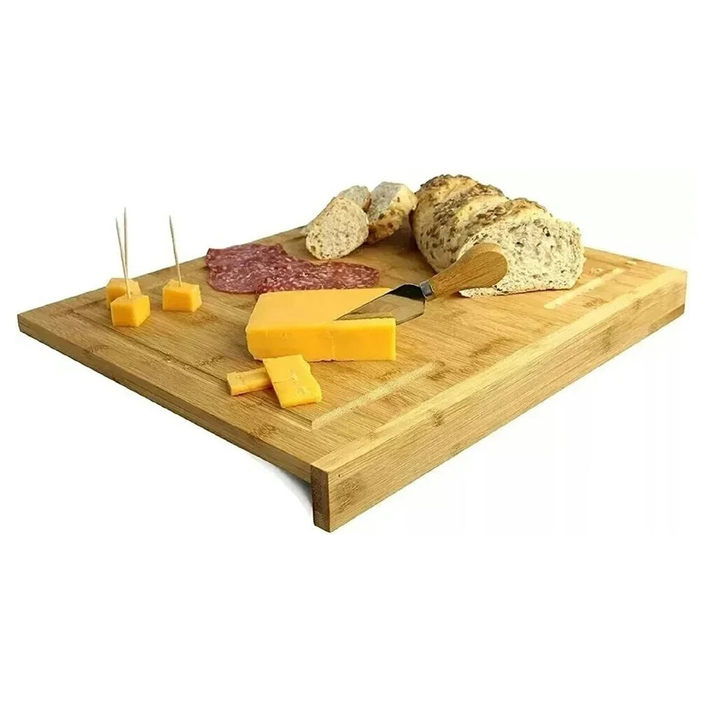 Kitchen Bamboo Cutting Board for Meat Vegetables Fruits Multipurpose Chopping Block with Juice Groove (BPA Free, No FDA) - 2