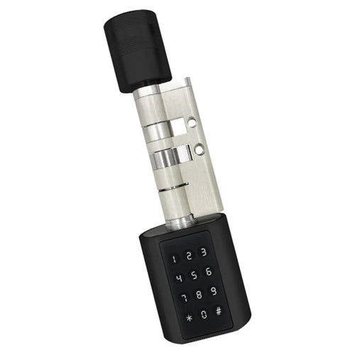 LVD11 Adjustable Smart Door Lock Cylinder APP Control Fingerprint Digital Password Security Entry Mechanical Key - Black - 1