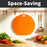Portable Silicone Cutting Board 30cm Round Folding Kitchen Chopping Board for Camping Outdoor - Orange - 6