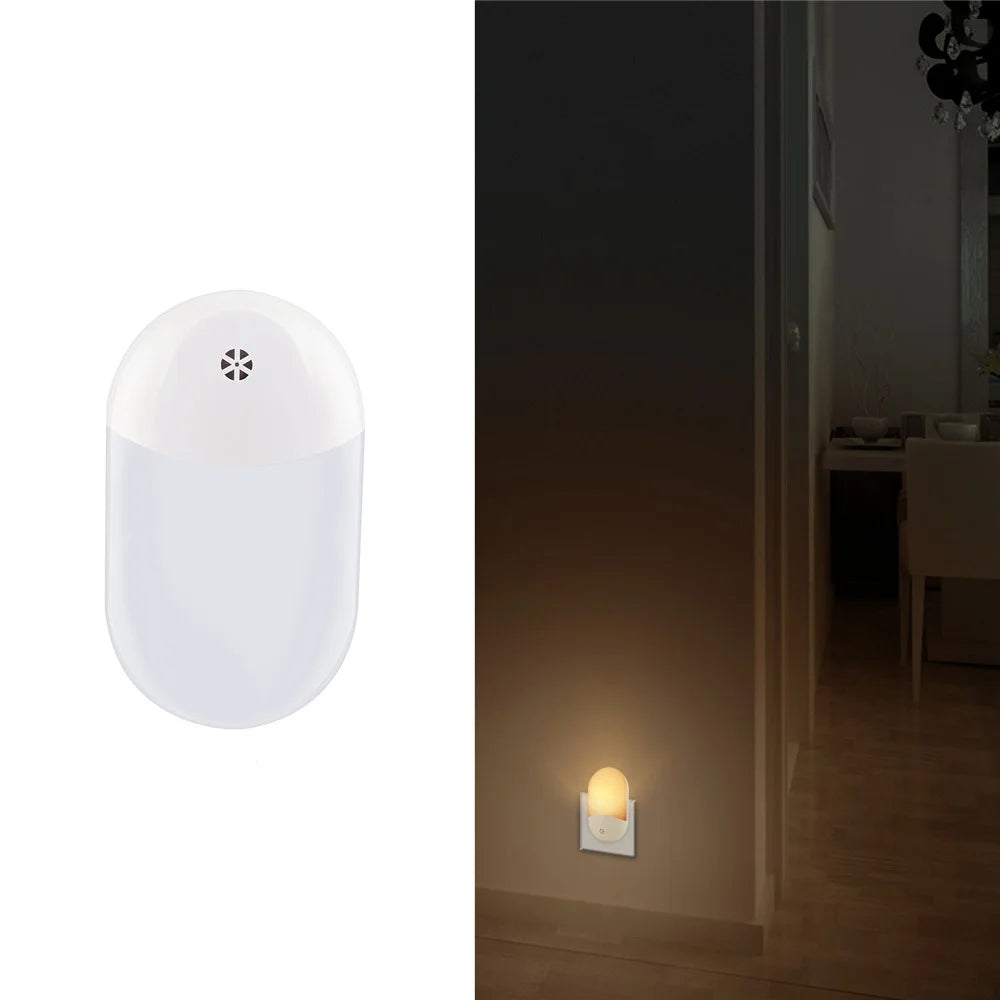 L801C Plug-in Night Light Light Sensor Control Brightness LED Night Light Wall Lamp Bedside Lamp - EU Plug - 1