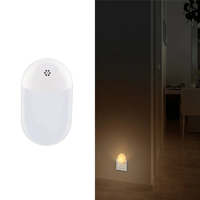 L801C Plug-in Night Light Light Sensor Control Brightness LED Night Light Wall Lamp Bedside Lamp - EU Plug - 1
