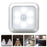 1Pc 1143 Square 6 LED Motion Sensor Night Light Battery Powered PIR Induction Under Cabinet Light Closet Lamp - Silver Shell/White Light - 1