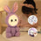 Cute Cartoon Plush Toy Night Light Bluetooth-compatible Speaker Children Girlfriend Gift - Rabbit - 1