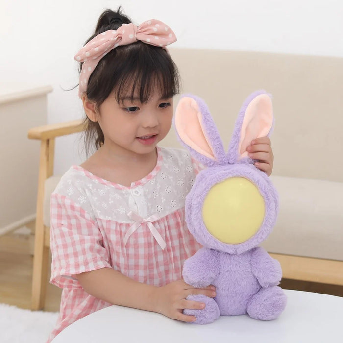Cute Cartoon Plush Toy Night Light Bluetooth-compatible Speaker Children Girlfriend Gift - Rabbit - 6