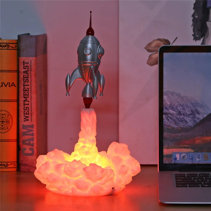 A5 Creative 3D Printing Rocket Lamp LED Night Light Children Gift Home Bedroom Decoration - 3