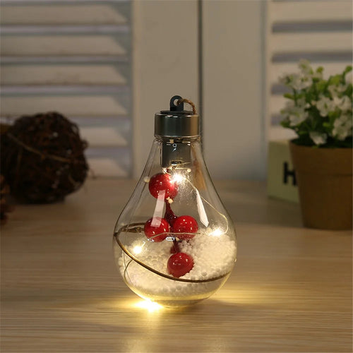 1120-1 Christmas Luminous Ball Transparent Fillable Christmas Decoration Hanging Lights LED Ball Lights - Style A - 1