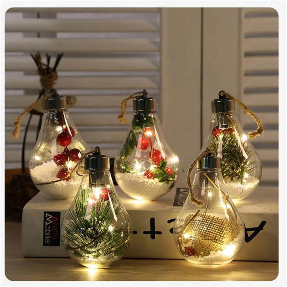 1120-1 Christmas Luminous Ball Transparent Fillable Christmas Decoration Hanging Lights LED Ball Lights - Style A - 2