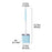 6905 Quick Drying Flat Head Soft Bristles Long Handle Toilet Brush with Base Bathroom Cleaning Supplies - Sky Blue - 4