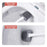 6905 Quick Drying Flat Head Soft Bristles Long Handle Toilet Brush with Base Bathroom Cleaning Supplies - Sky Blue - 2