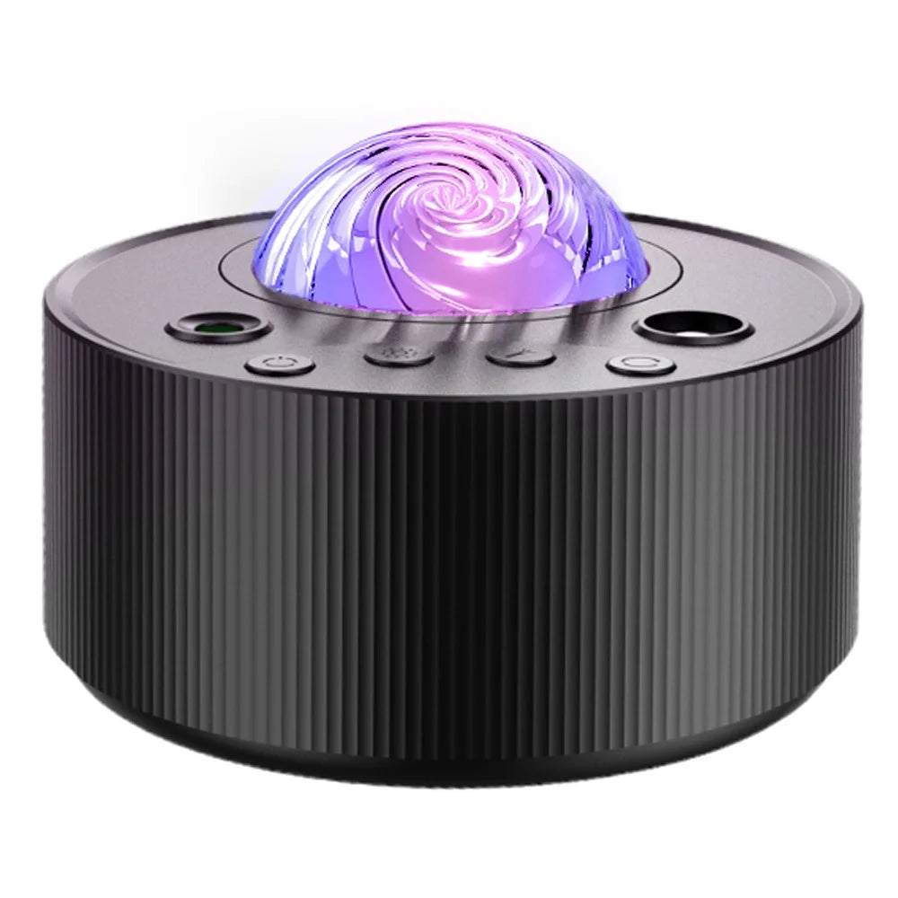 K-1090 Northern Lights Projection Lamp USB Moon Light LED RGB Laser Night Light with 7 Brightness Level Adjustable (Laser Version) - Black - 1