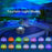 K-1090 Northern Lights Projection Lamp USB Moon Light LED RGB Laser Night Light with 7 Brightness Level Adjustable (Laser Version) - Black - 3