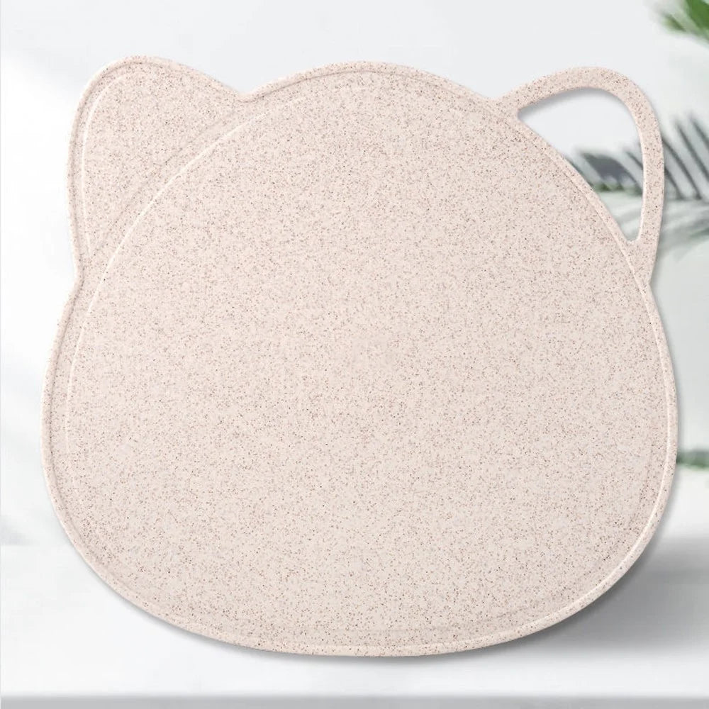 Cartoon Cat Antibacterial Wheat Straw Cutting Board Kitchen Chopping Board - 2