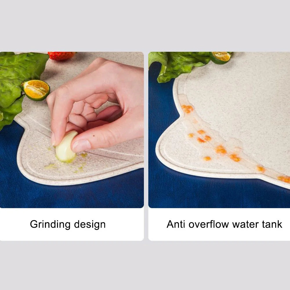 Cartoon Cat Antibacterial Wheat Straw Cutting Board Kitchen Chopping Board - 3