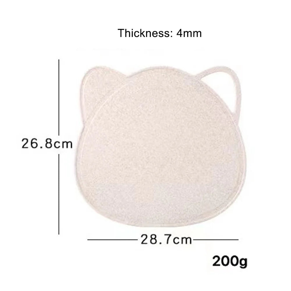 Cartoon Cat Antibacterial Wheat Straw Cutting Board Kitchen Chopping Board - 4