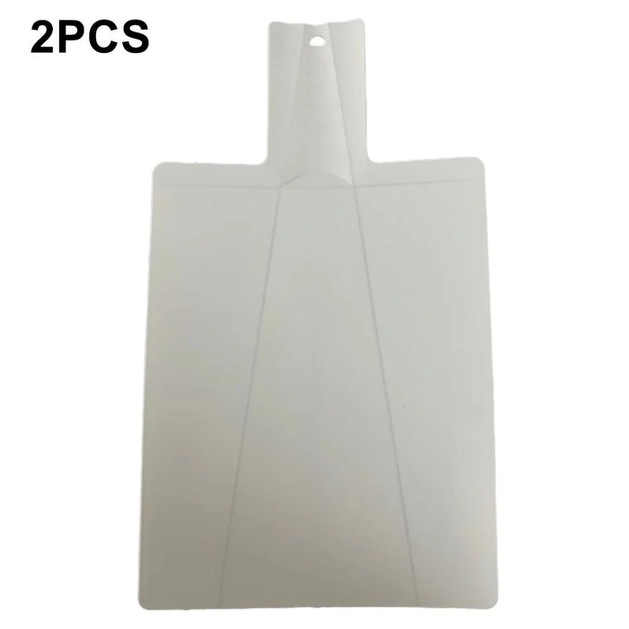2Pcs Foldable Cutting Board PP Shovel Shape Non-slip Chopping Board (BPA Free, No FDA) - White - 1