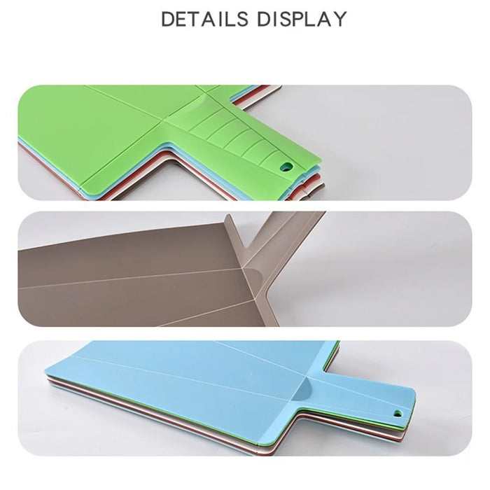 2Pcs Foldable Cutting Board PP Shovel Shape Non-slip Chopping Board (BPA Free, No FDA) - White - 5