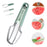3-in-1 Watermelon Fork Slicer Cutter Stainless Steel Fruit Scooper Tool for Camping Kitchen Gadgets - Green - 2