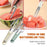 3-in-1 Watermelon Fork Slicer Cutter Stainless Steel Fruit Scooper Tool for Camping Kitchen Gadgets - Green - 3