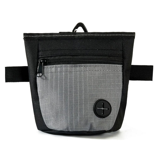 QS-118 Pet Snack Bag Magnetic Oxford Cloth Pet Gift Dog Training Snack Storage Waist Bag - Black+Grey - 1
