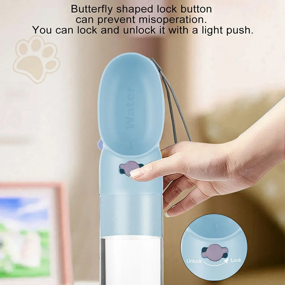 500ML Outdoor Pet Water Food Feeding Cup Portable Dual-Purpose Container for Dogs Cats - Blue - 2
