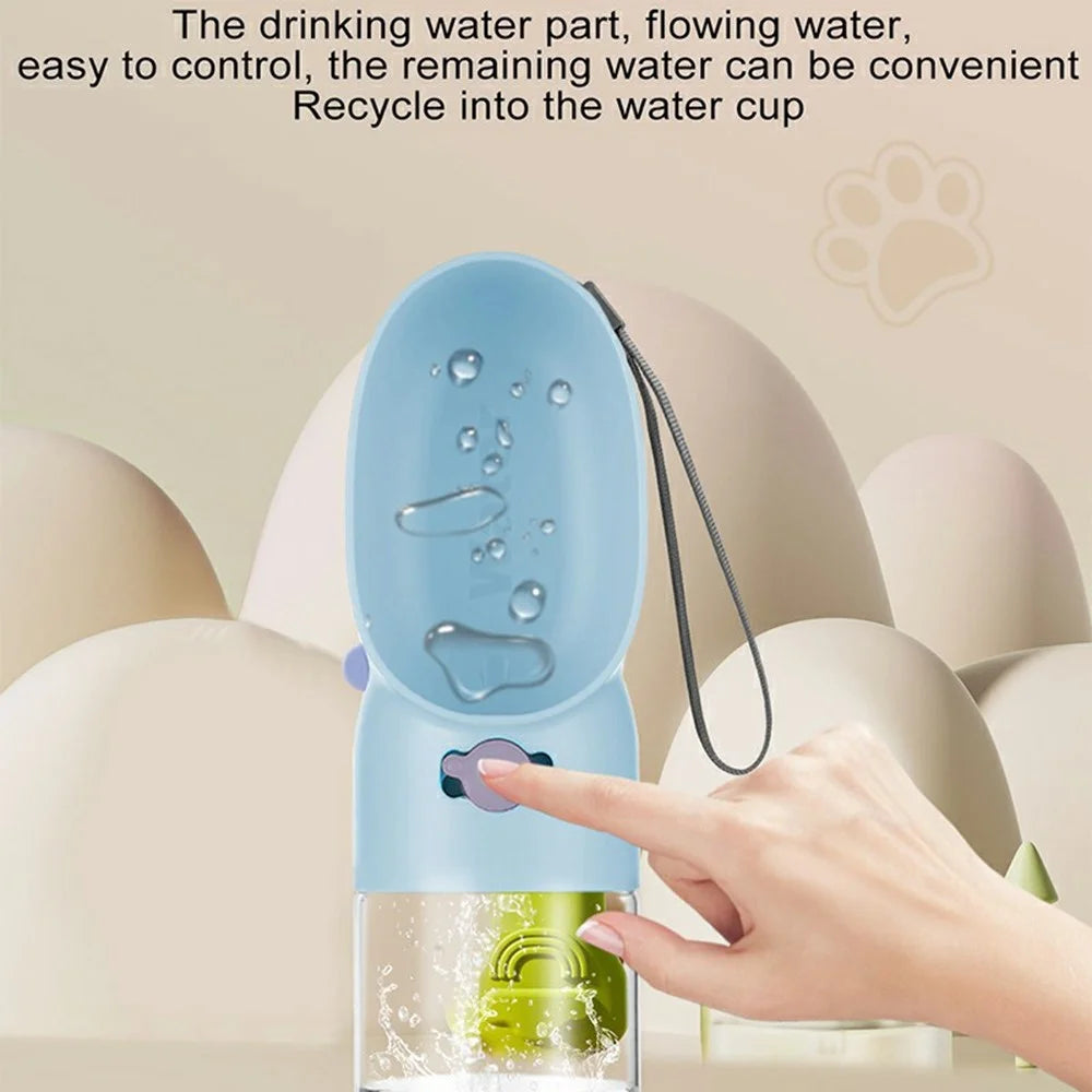500ML Outdoor Pet Water Food Feeding Cup Portable Dual-Purpose Container for Dogs Cats - Blue - 3