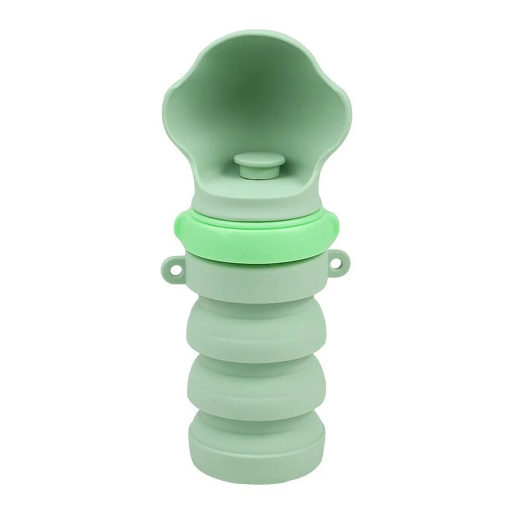 Portable Collapsible Pet Water Dispenser Gift for Outdoor Travel Silicone Pet Drinking Bowl (BPA Free, FDA / CPC / LFGB Certified) - Green - 1