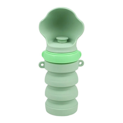 Portable Collapsible Pet Water Dispenser Gift for Outdoor Travel Silicone Pet Drinking Bowl (BPA Free, FDA / CPC / LFGB Certified) - Green - 1