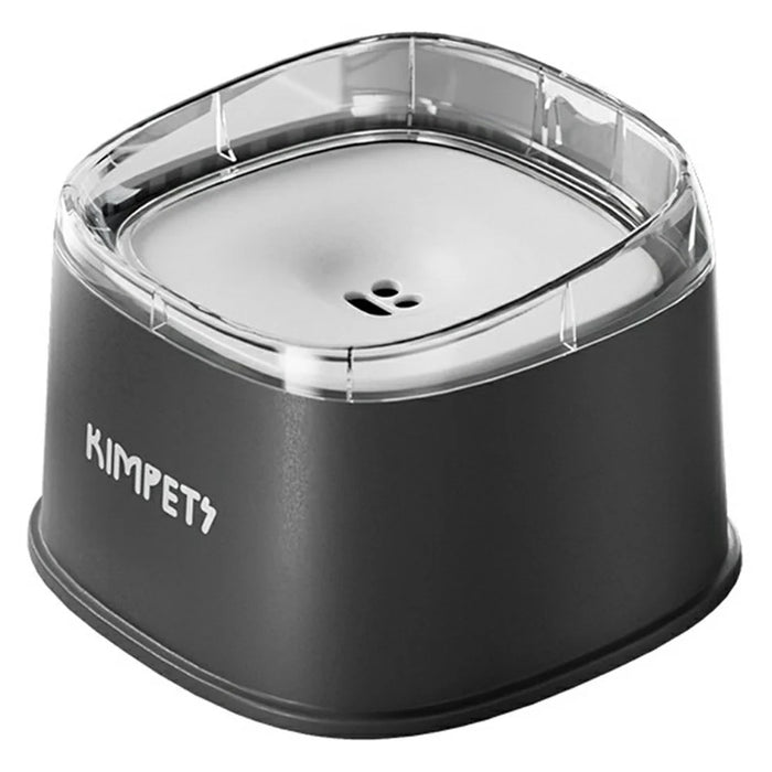 KIMPETS Pet Water Bowl 2L Floating Anti-Splash Non-Wetting Mouth Automatic Feeder for Cats Dogs - Black  /  White - 1