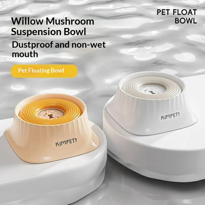 KIMPETS Pet Water Bowl 2L Floating Anti-Splash Non-Wetting Mouth Automatic Feeder for Cats Dogs - Black  /  White - 4