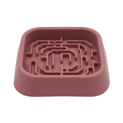 Silicone Slow Feeder Pet Bowl with Suction Cups Anti-Slip Anti-Choke Lick Mat for Dogs and Cats (BPA Free, No FDA) - Red - 1