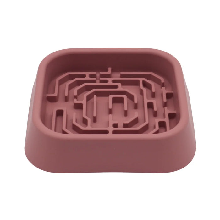 Silicone Slow Feeder Pet Bowl with Suction Cups Anti-Slip Anti-Choke Lick Mat for Dogs and Cats (BPA Free, No FDA) - Red - 1