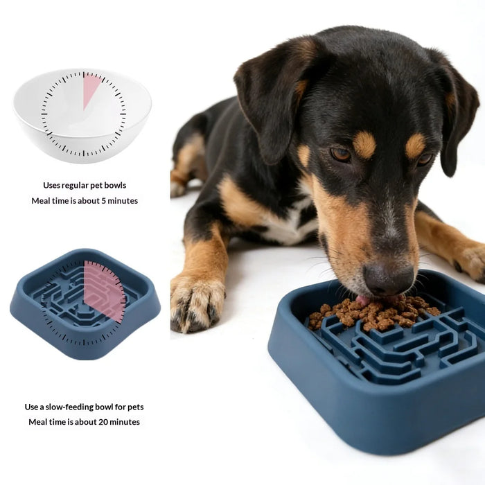 Silicone Slow Feeder Pet Bowl with Suction Cups Anti-Slip Anti-Choke Lick Mat for Dogs and Cats (BPA Free, No FDA) - Red - 2