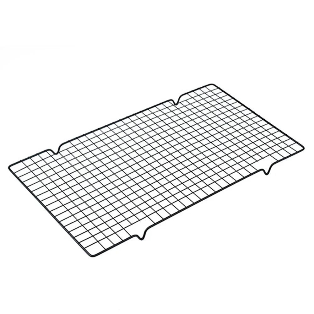 Large Size/40.5*25.5cm Square Cake Cooling Rack Carbon Steel Wire Rack for Cooking/Roasting/Grilling - 1