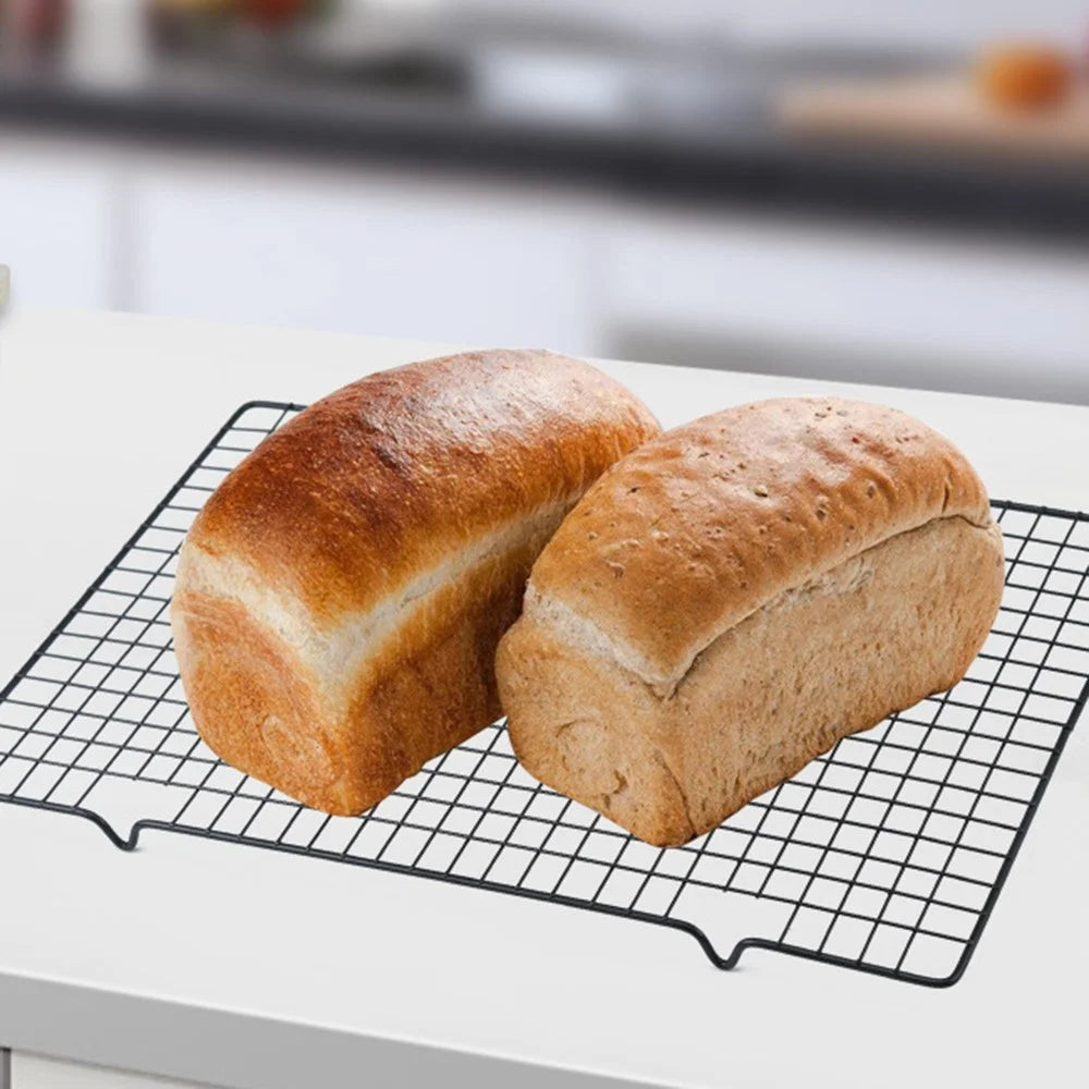 Large Size/40.5*25.5cm Square Cake Cooling Rack Carbon Steel Wire Rack for Cooking/Roasting/Grilling - 2