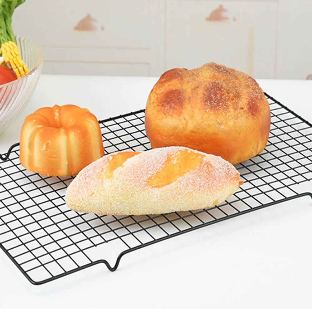Large Size/40.5*25.5cm Square Cake Cooling Rack Carbon Steel Wire Rack for Cooking/Roasting/Grilling - 3