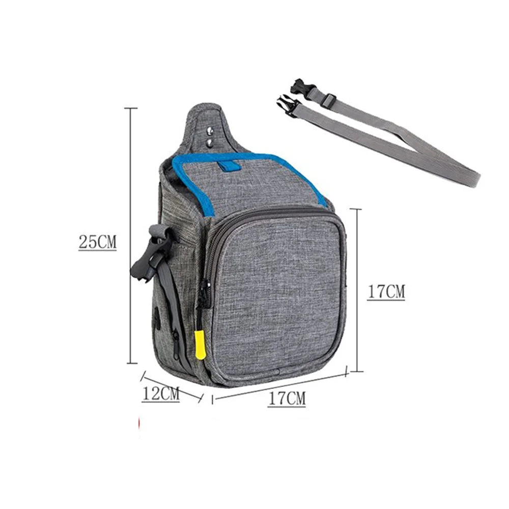 QS-096 Dog Treat Pouch Portable Pet Gift Training Bag Multifunction Shoulder Wasit Bag for Food Snack - Grey / Blue - 7