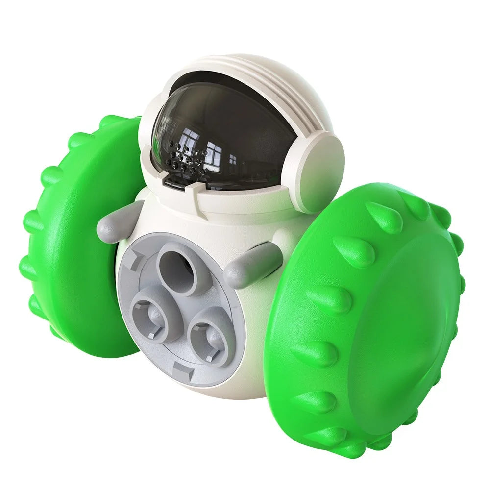 LSC-01 Food Dispensing Cat Chew Toy Gift Interactive Tumbler Dogs Moving Toys Funny Exercise Kitten Teaser Toys for Indoor Pets (With CE / CPC / FDA / ROHS, BPA-Free) - Green - 2