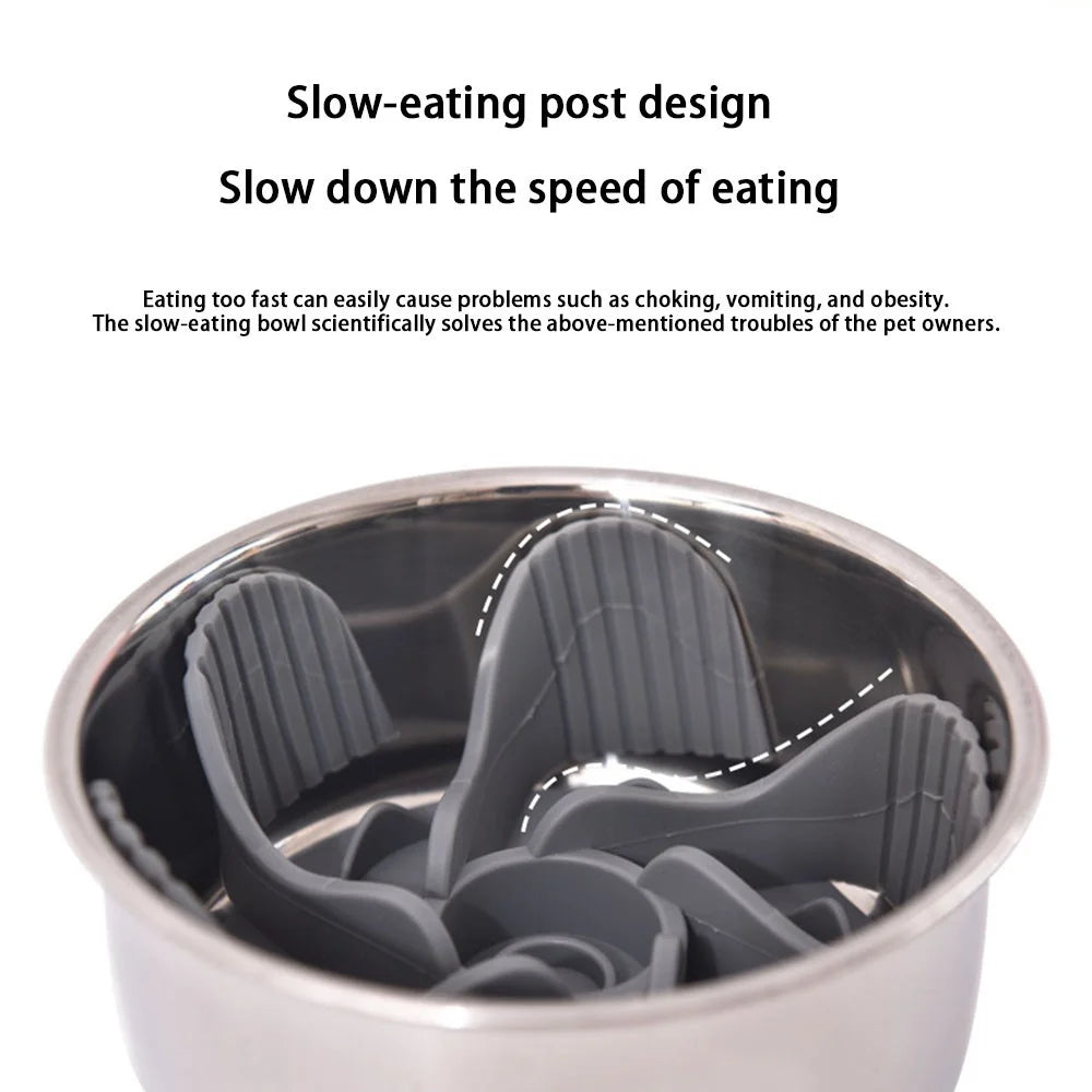 Dog Food Bowl Slow Feeder Windmill Shape Sucker Base Slow Eating Pet Feeding Bowl Accessories (No FDA Certification, BPA Free) - 2