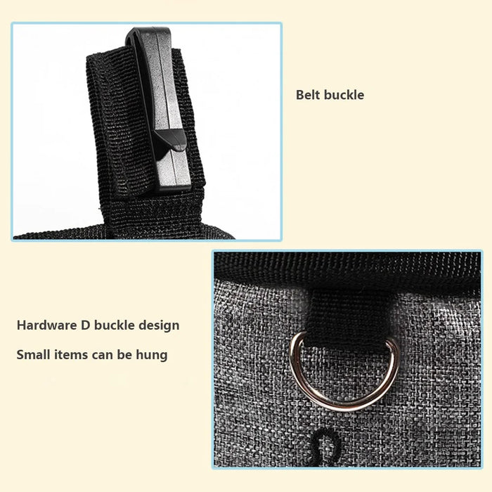 LDLC QS-001 Pet Gift Training Bag Outdoor Multifunctional Dog Snack Bag Dog Treat Pouch Training Supplies - Dark Grey - 3